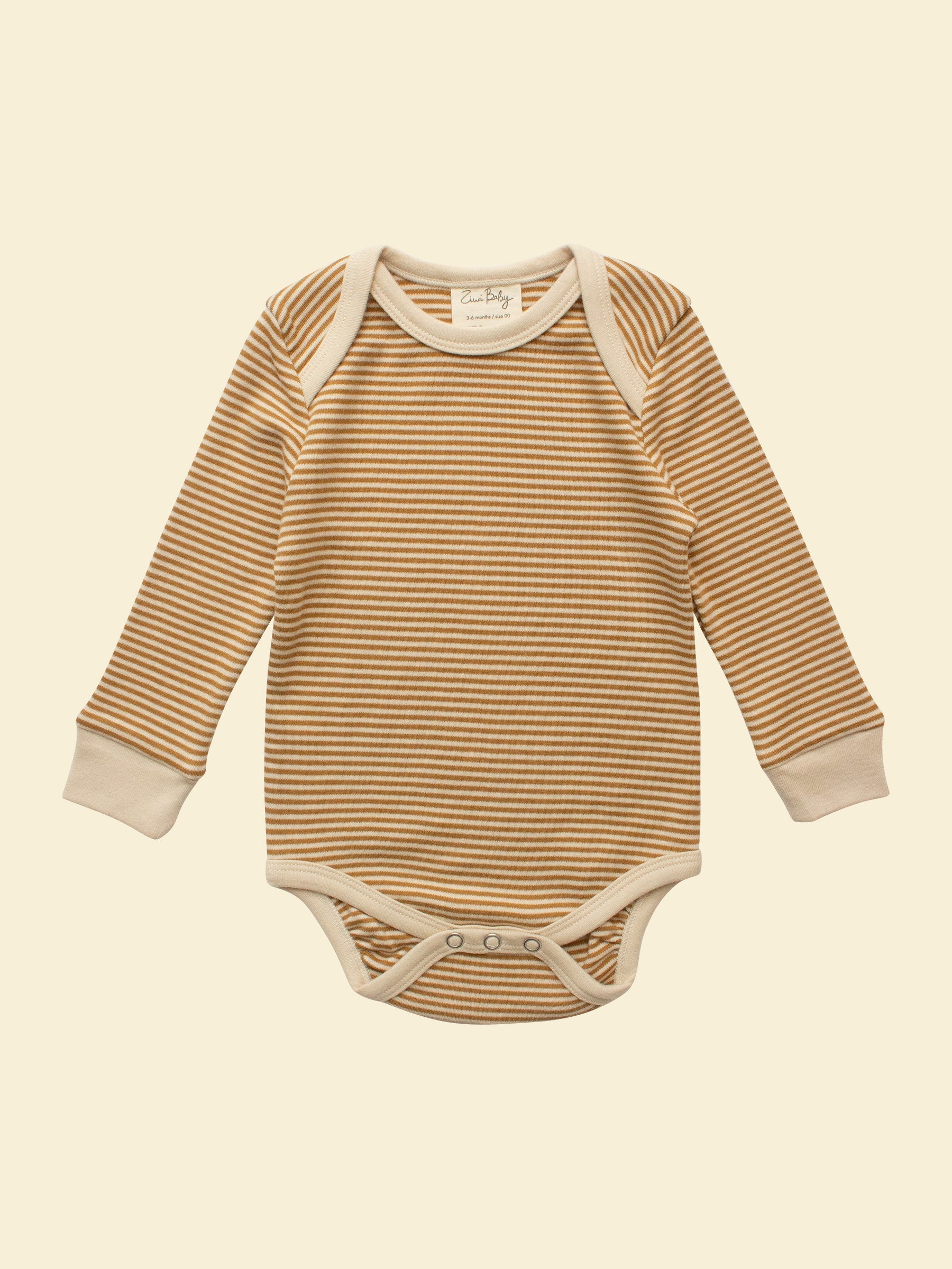 Gender Neutral Baby Onesie - Ochre Stripe