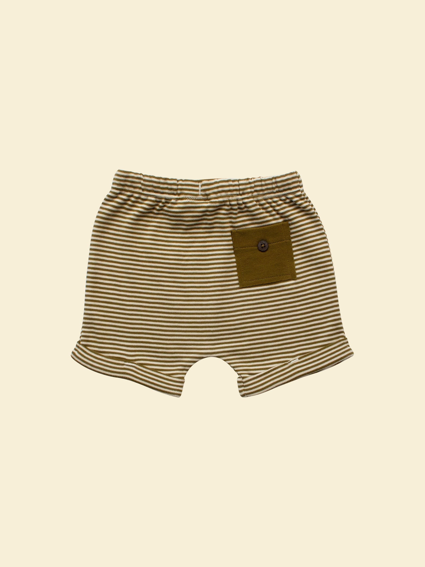 Shorts in Olive Stripe (Back)