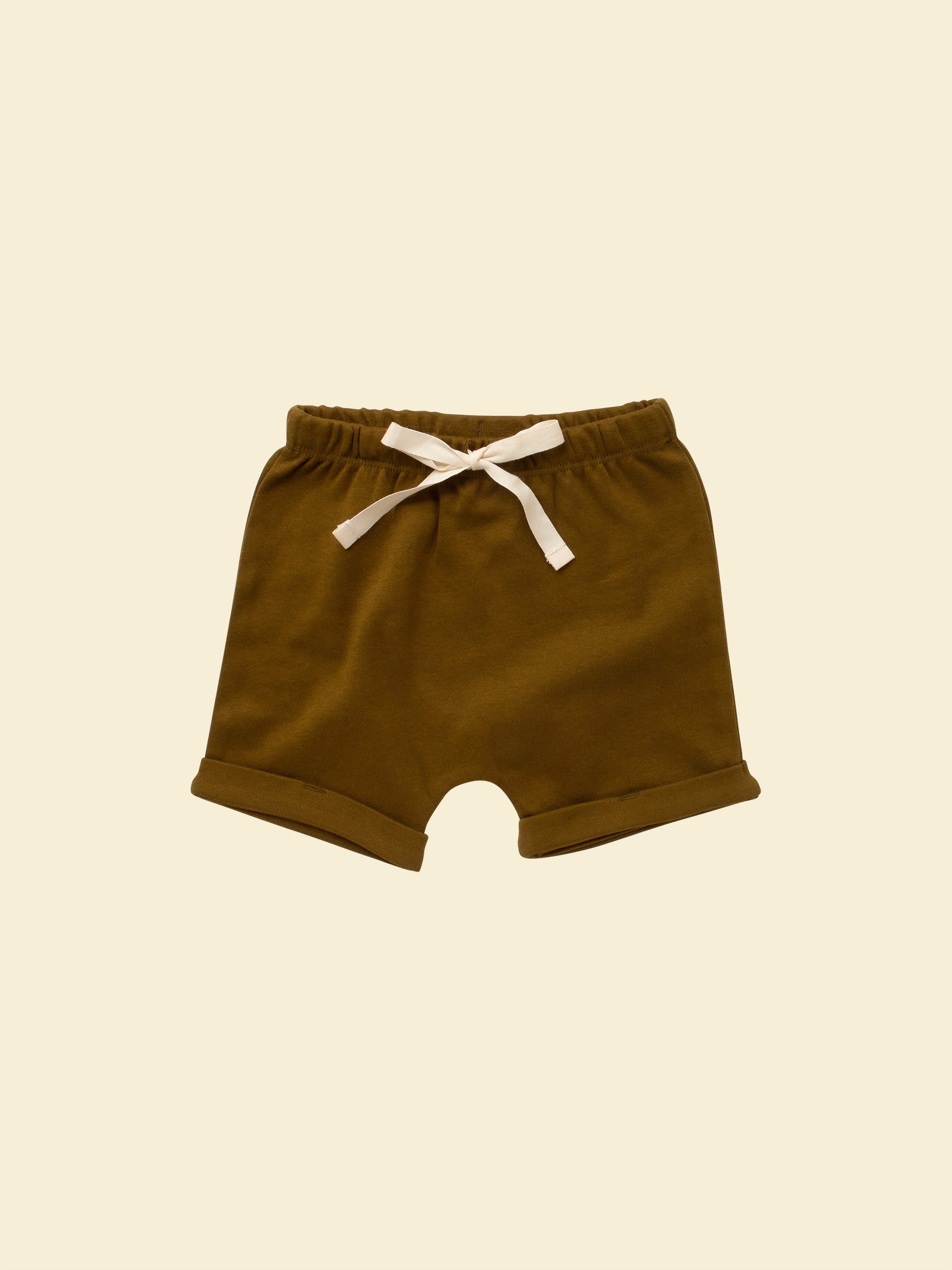 Gender Neutral Shorts - Olive (front)